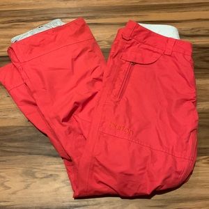 Womens Burton Snow-pants, size medium EUC, gorgeous Coral color!